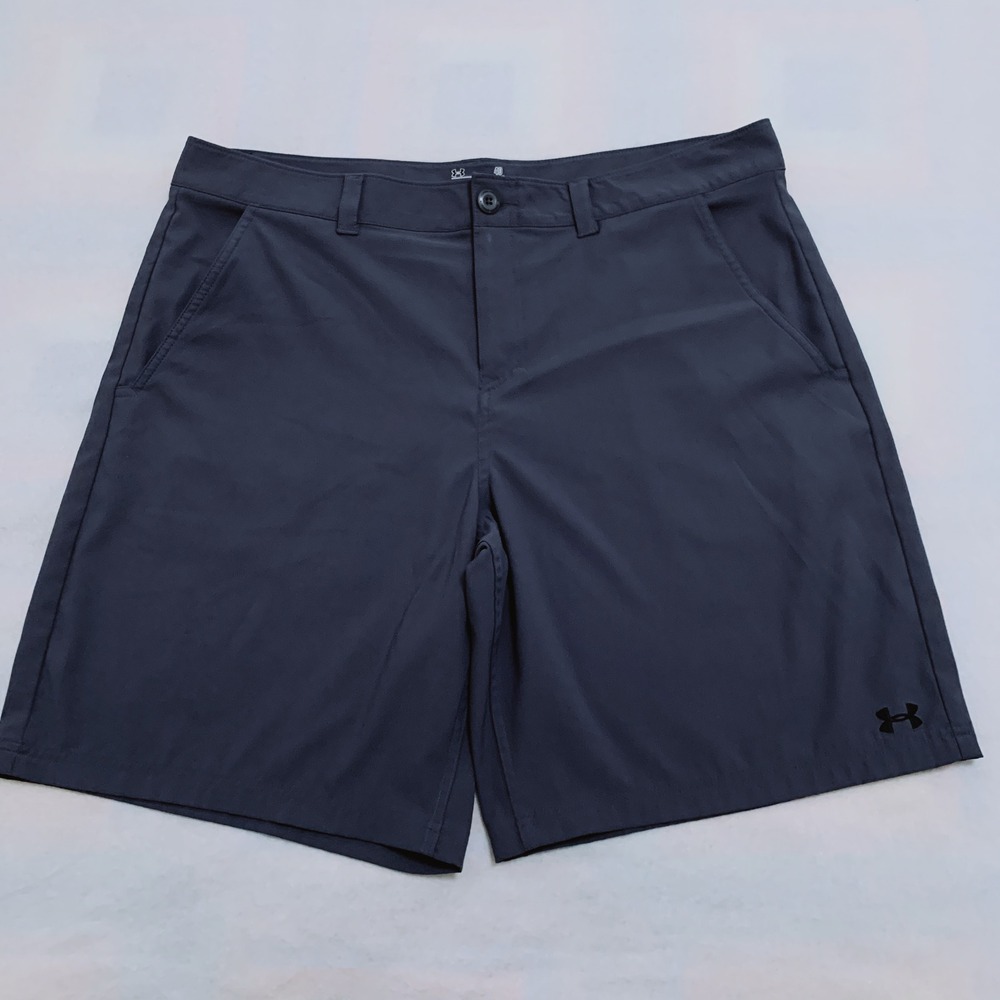 Under Armour Golf Shorts Men's 40 Dark Gray HeatGear Loose Fit 10" Inseam